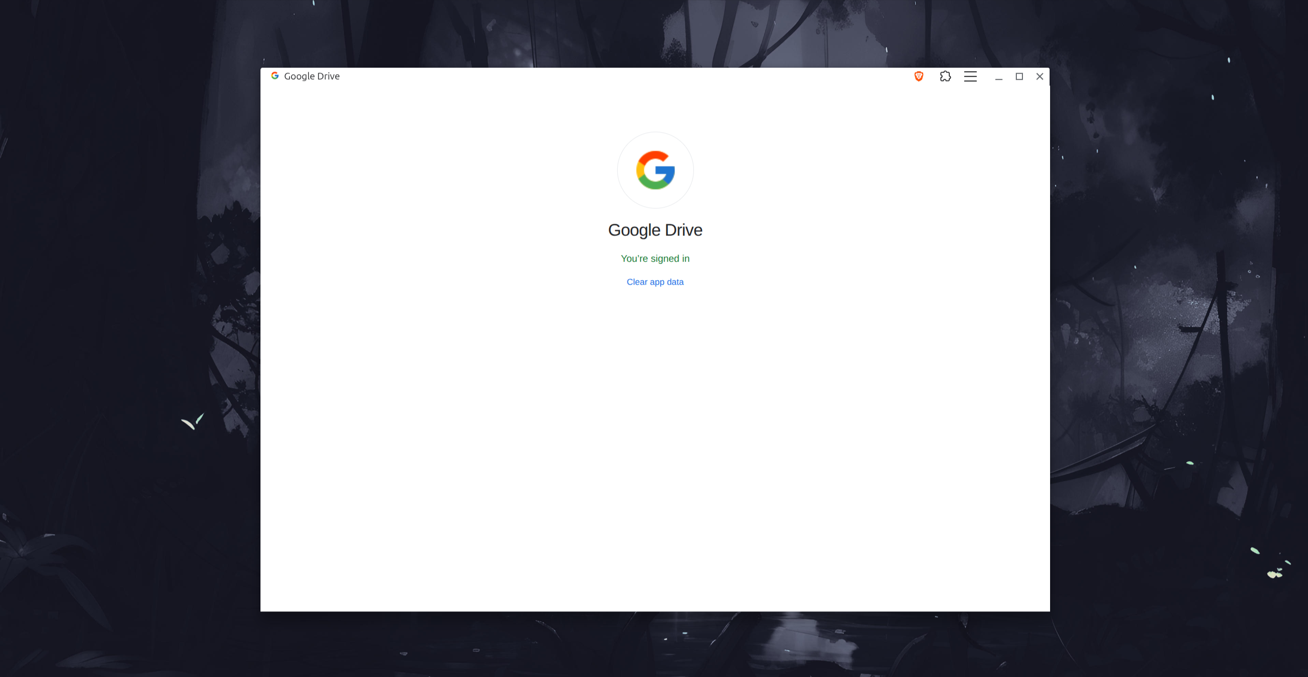 signed-in confirmation in the installed PWA