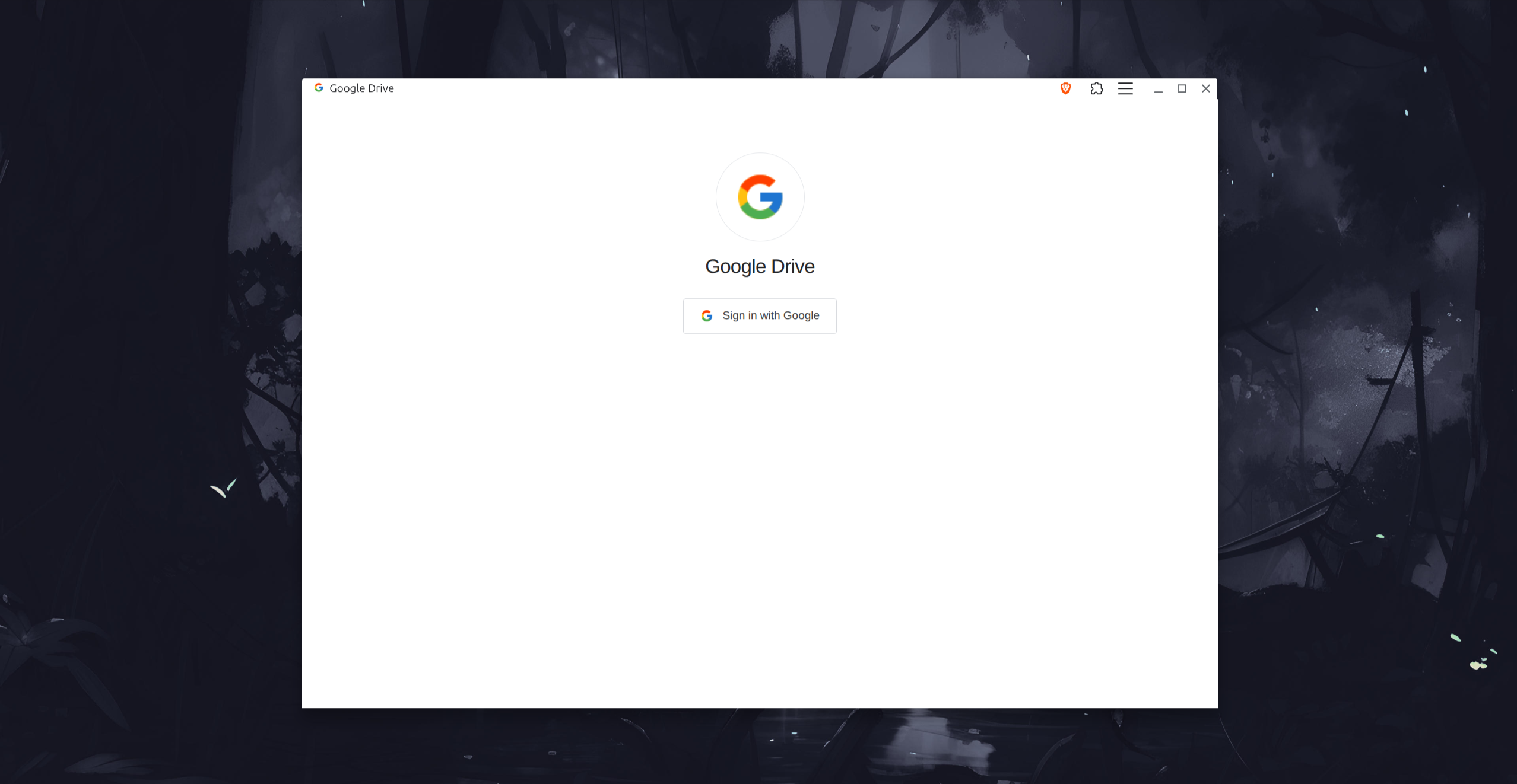 standalone Google Drive PWA with Sign in with Google
